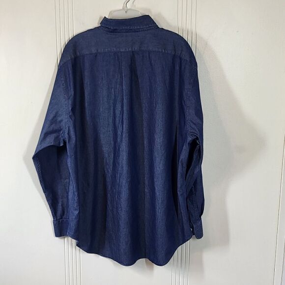 Ralph Lauren Men's Classic Fit Blue Button Down Shirt - Picture 2 of 8